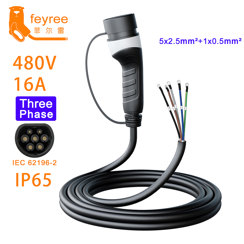 Ev Charger Type 2 22Kw 32A 3 Phase - Feyree 3Phase untuk Kendaraan Listrik Soket