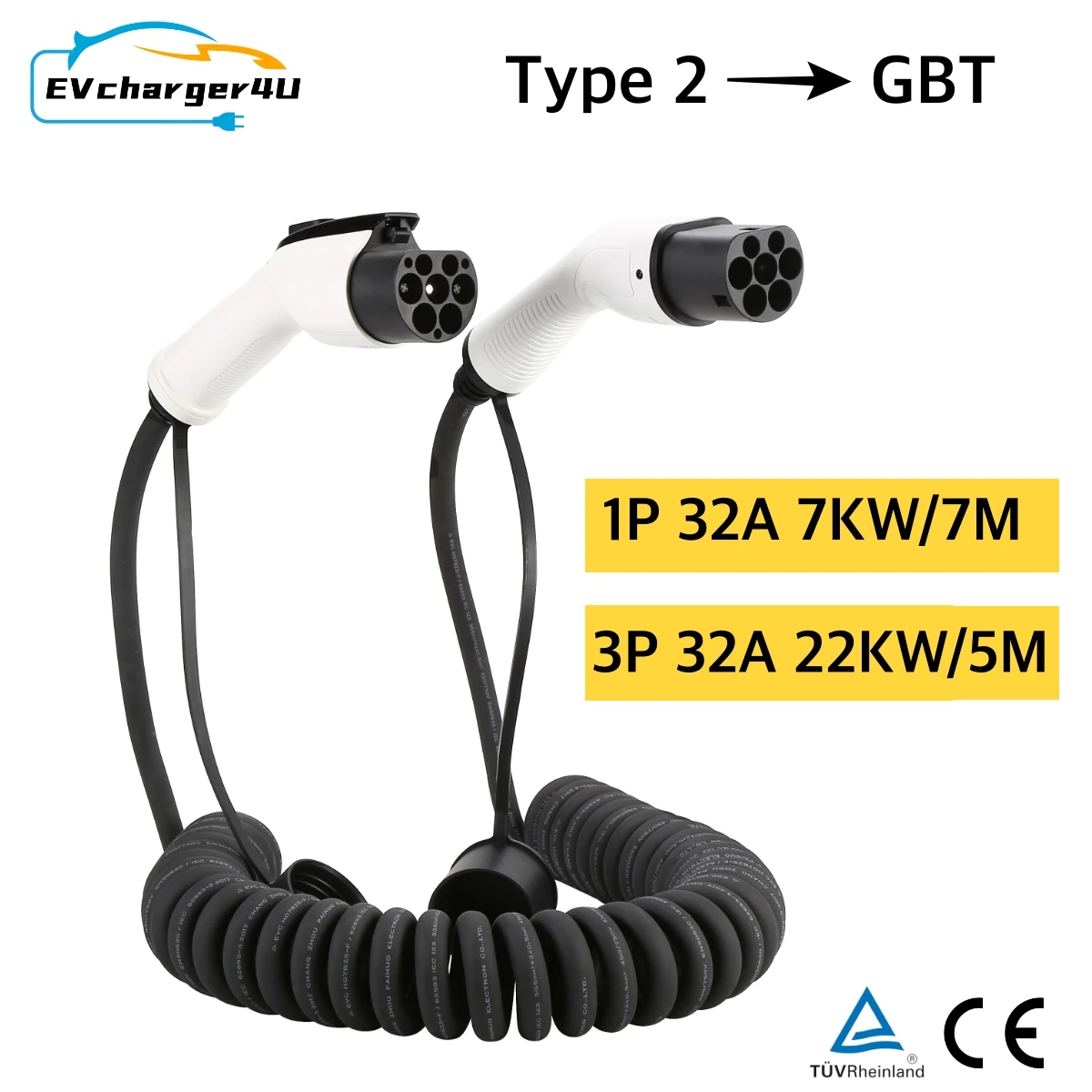 EVcharger4U kabel pengisi daya - Ev Charger Type 2 22Kw 32A 3 Phase ulasan dan harga